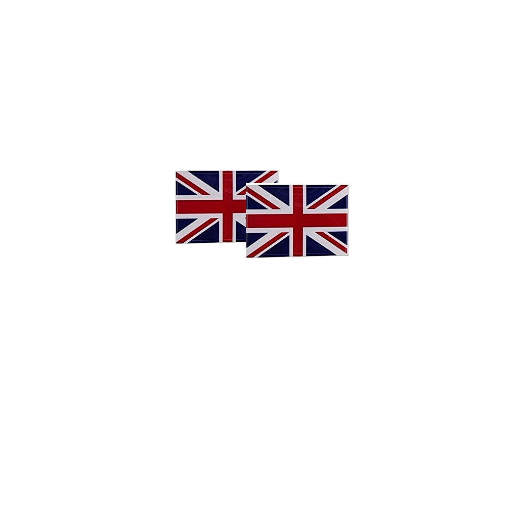 BADGE Union Jack Flying Flag Metal Enamal Self Adhesive 40mm x 2