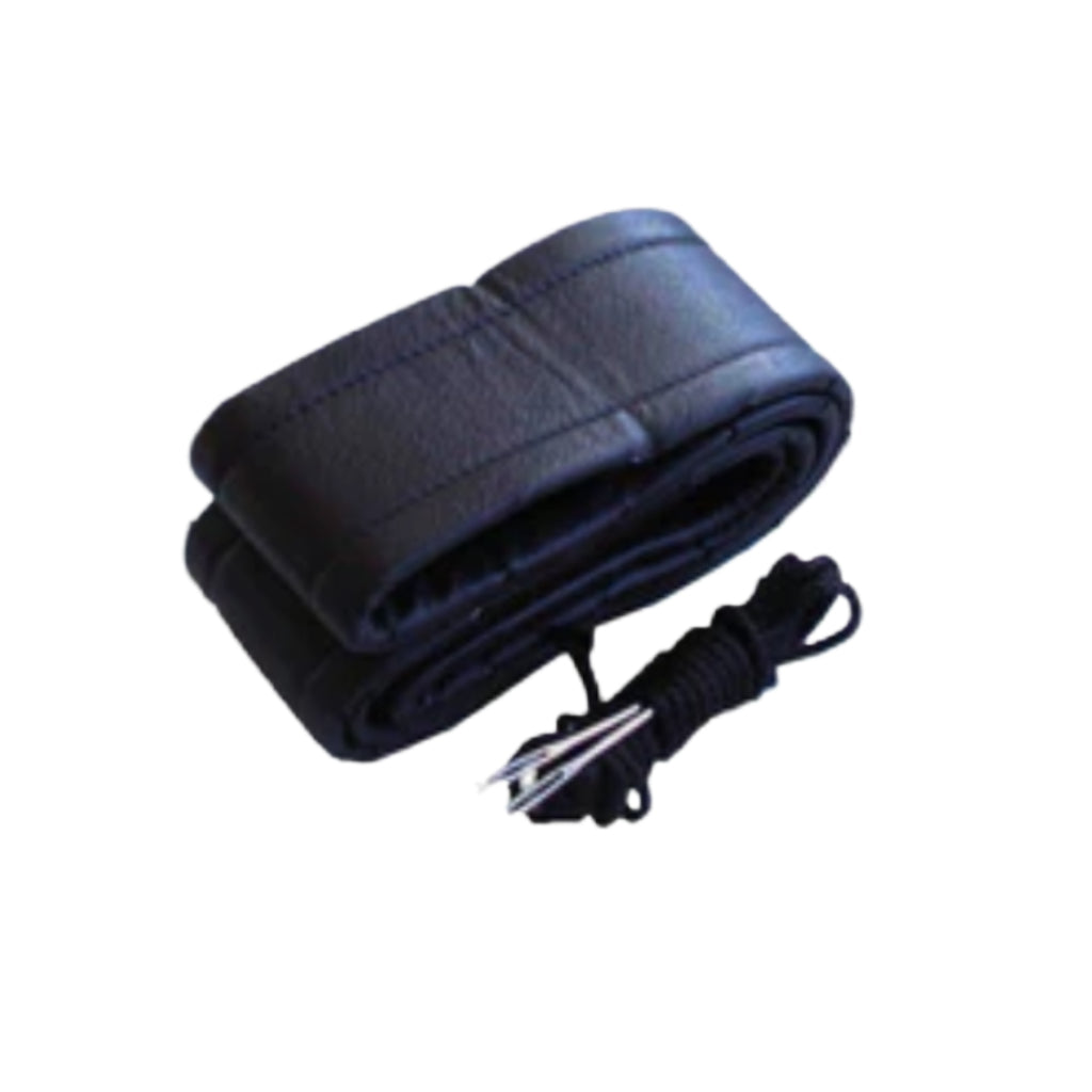 STEERING WHEEL COVER Black Leather for 13.5" wheel