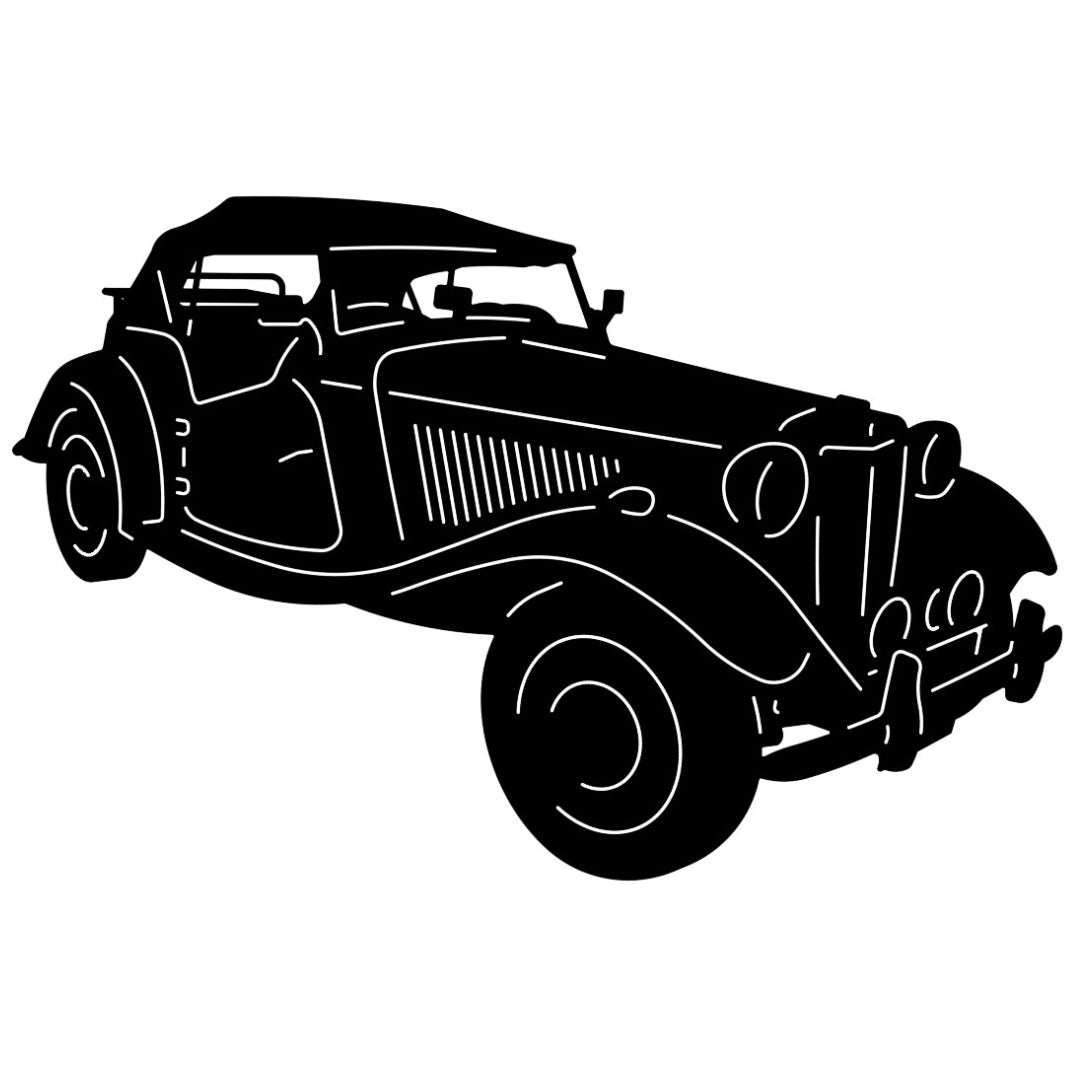 CAR ART Silhouette MG TD 436x284mm
