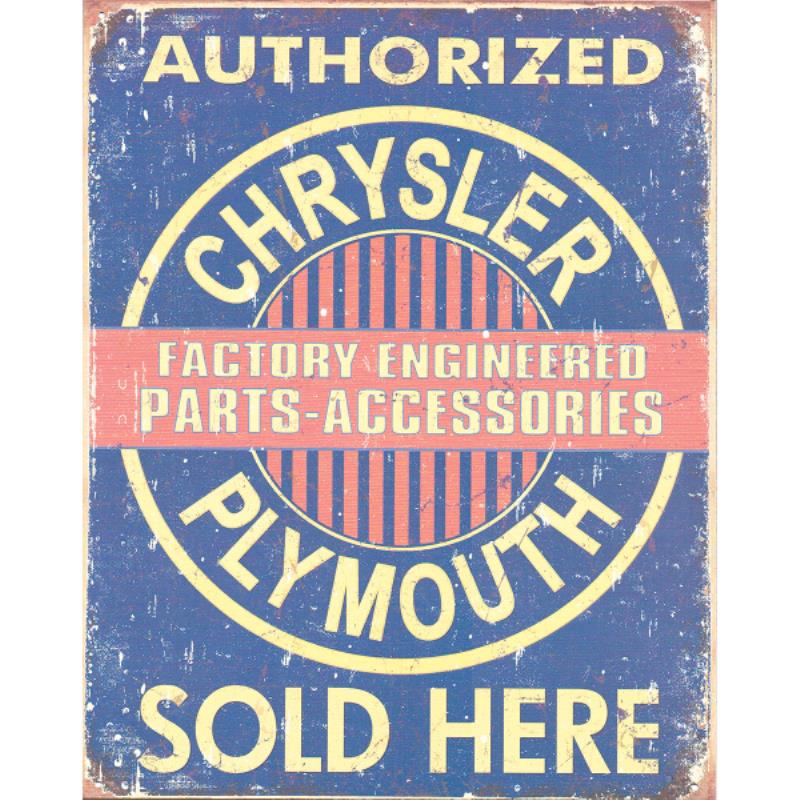 TIN SIGN Chrysler Plymouth Sold Here