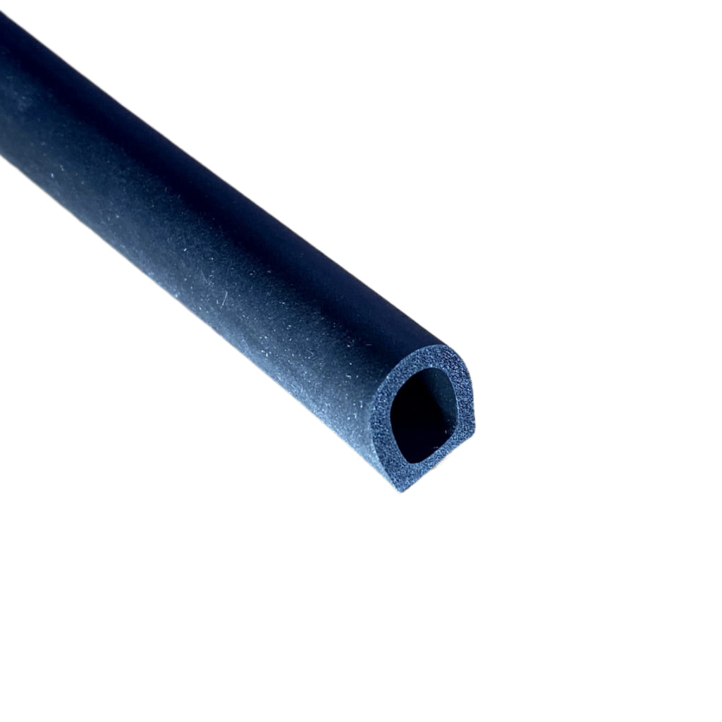 DOOR / BOOT SEAL Hollow Round 10mm Base x 14mm High Sponge Rubbe
