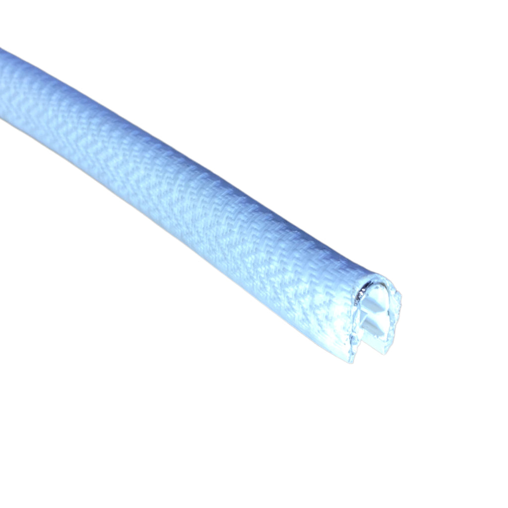 WHITE PVC WINDLACE Push On Pinchweld Large Patterned per metre