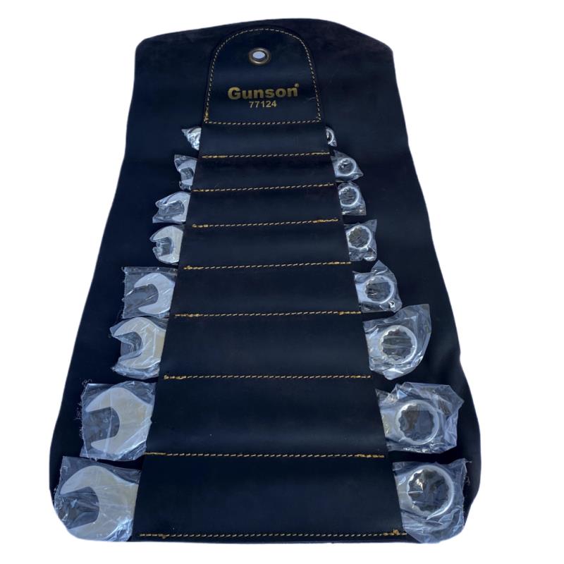 SPANNER Set Whitworth 8 pc Gunson Leather Roll