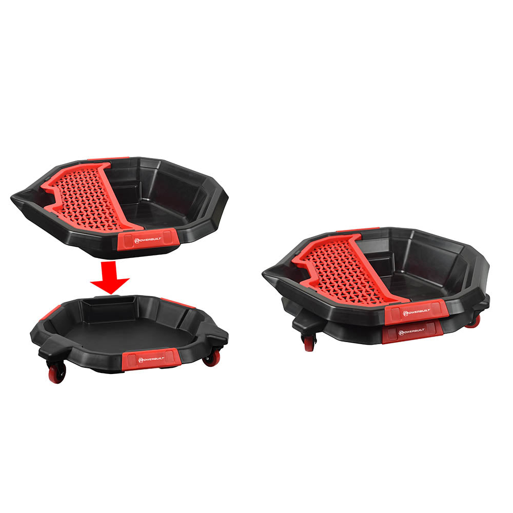 OIL DRAIN PAN  2 in 1 Rolling Tool Caddy