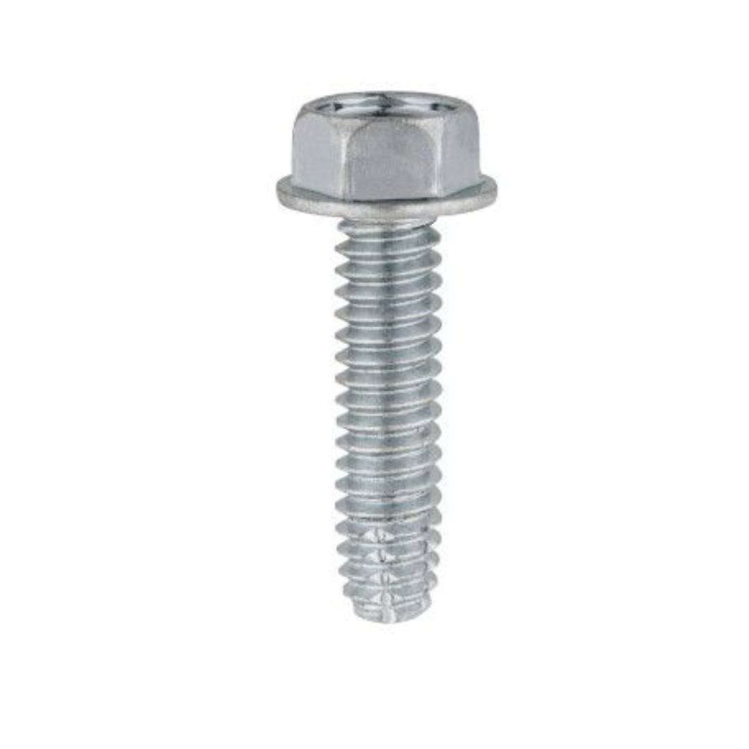 SCREW 1/4"-20 x 1" Indented Hex Washer Head Type F Zinc