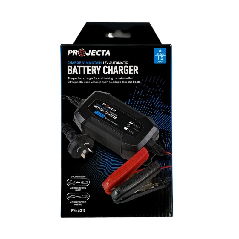 BATTERY Charger 1.5S 12V 4 Stage Maintain Recharge Projecta